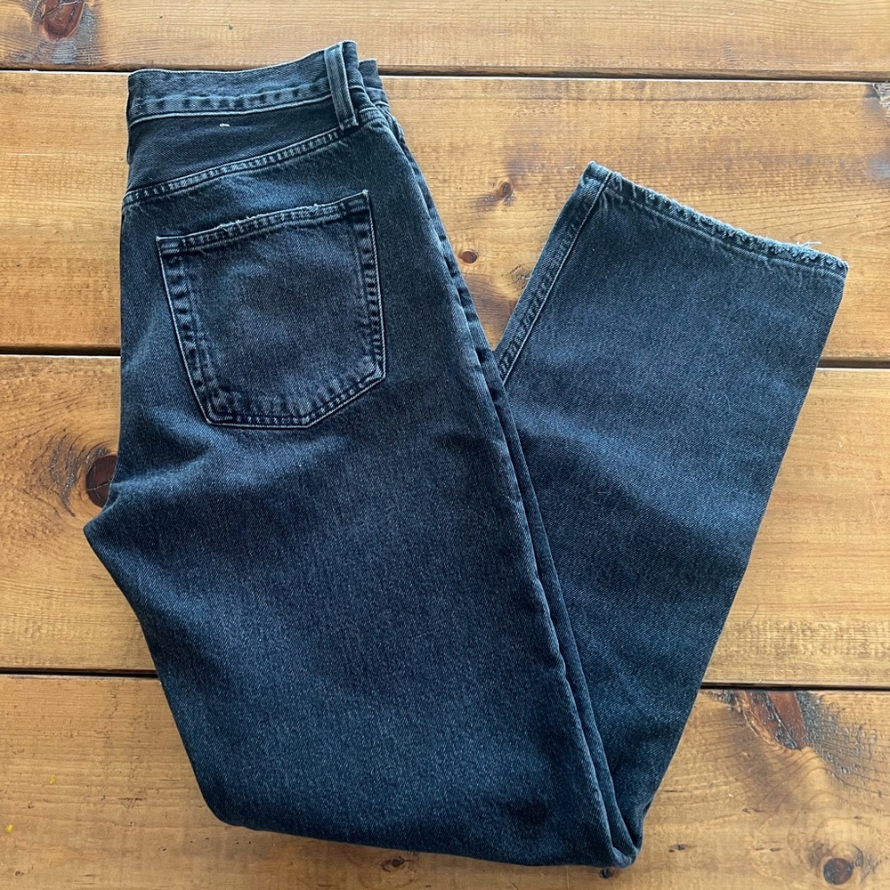 Agolde Women’s Straight Leg Jeans in Washed Black